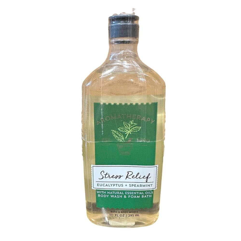 Bath & Body Works Stress Relief Eucalyptus Spearmint Body Wash 10 oz Sealed